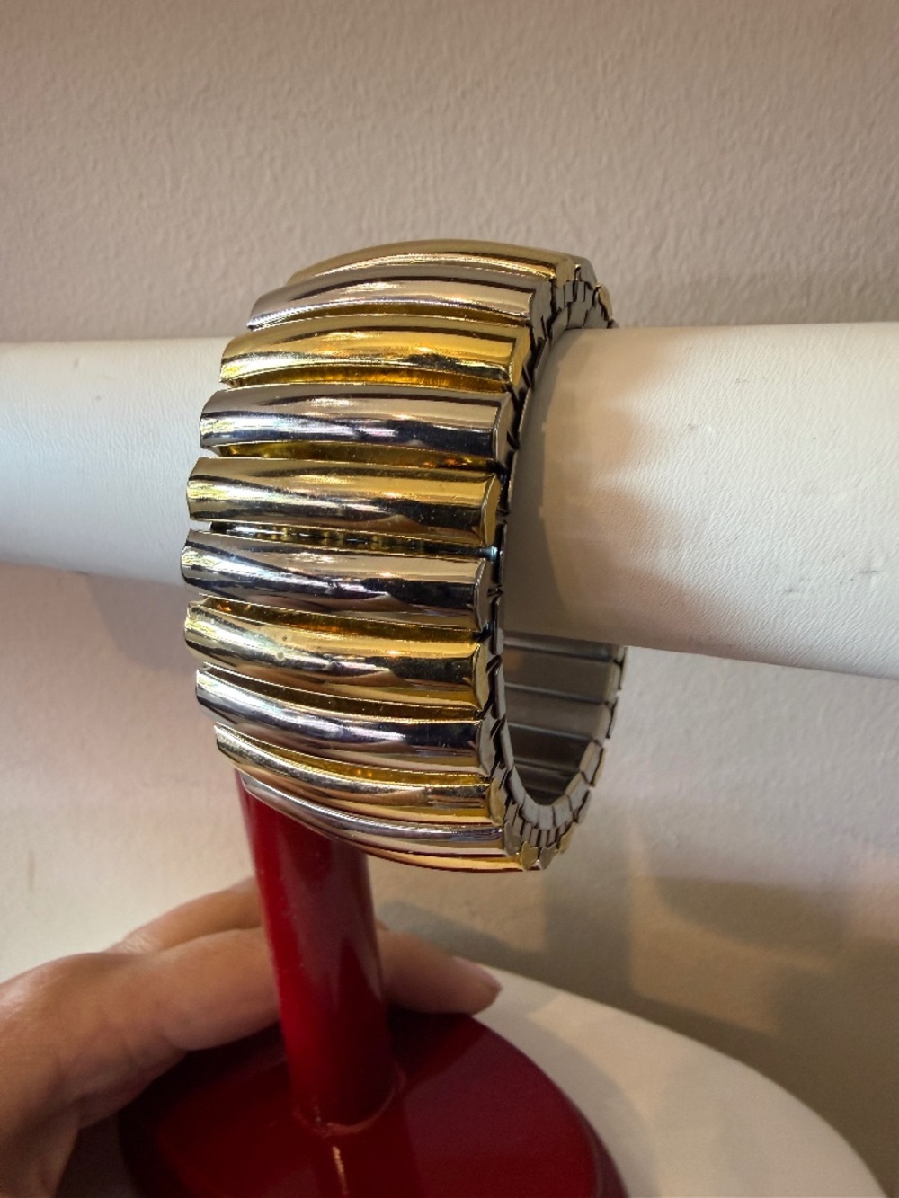 Mixed metal cuff bracelet